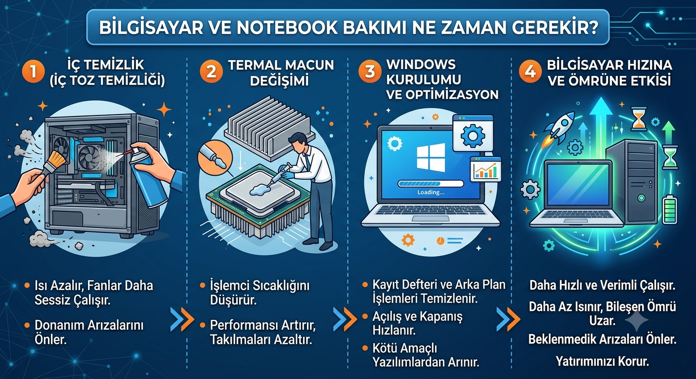Bilgisayar bakımı: işlemciye termal macun uygulanması ve iç temizlik - Pendik KariyerPC