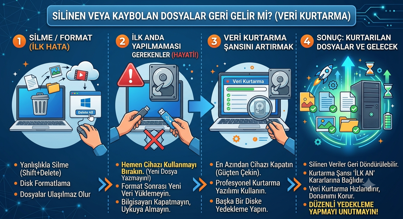 Veri kurtarma: arızalı hard diskten silinen dosyaların kurtarılması - Pendik KariyerPC
