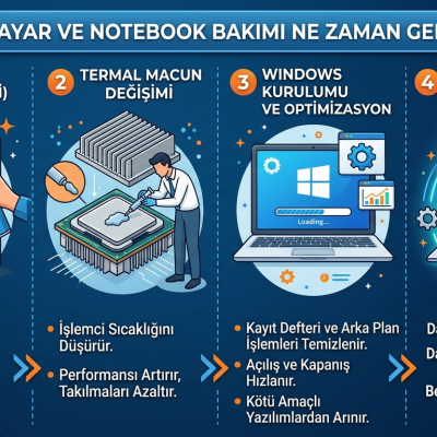 Bilgisayar Bakımı Rehberi: Termal Macun, İç Temizlik ve Windows Kurulumu Ne Zaman Gerekir?