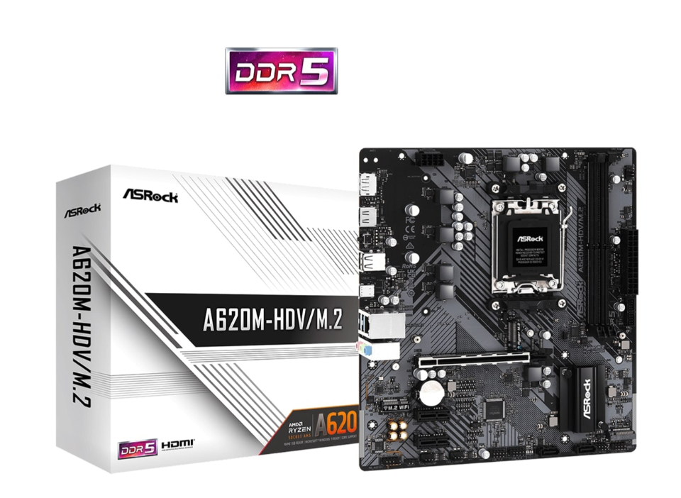 Asrock A620M-HDV/M.2+ AMD AM5 DDR5