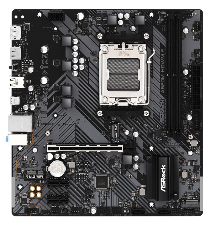 Asrock A620M-HDV/M.2+ AMD AM5 DDR5  - Görsel 3