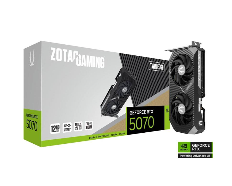 ZOTAC GeForce RTX 5070 GAMING TWIN EDGE 12GB GDDR7 192Bit