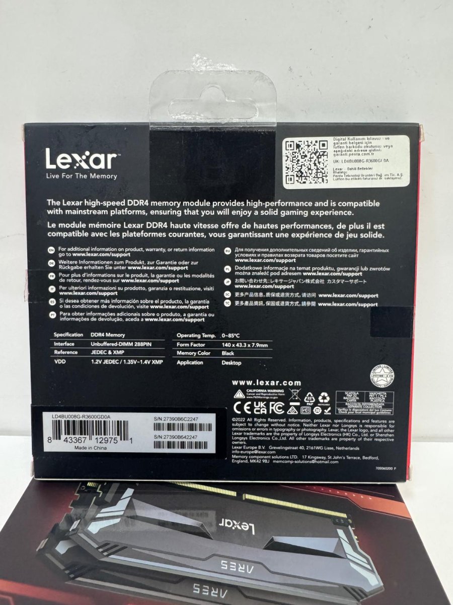 Lexar ARES 16GB (2x8GB) DDR4 3600MHz CL18 Dual Kit Masaüstü Bilgisayar RAM (LD4BU008G-R3600GD0A) - Görsel 3