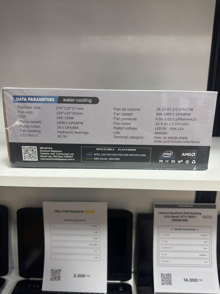 Game Master B240 ARGB 240mm Intel/AMD Uyumlu Sıvı İşlemci Soğutucusu - Görsel 2