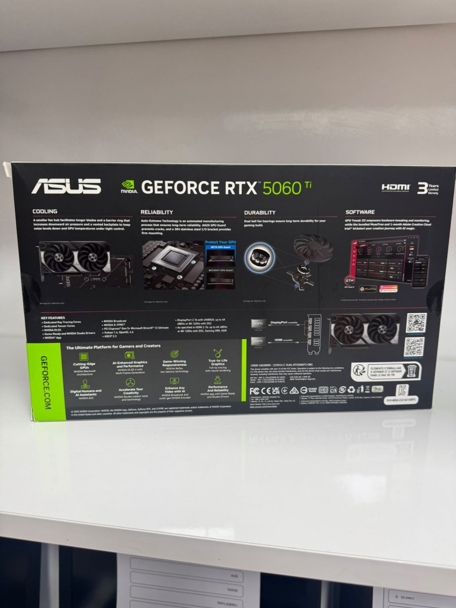 ASUS DUAL GEFORCE RTX 5060 TI OC EDITION 8GB GDDR7 128BIT DX12 DLSS 4 EKRAN KARTİ - Görsel 2