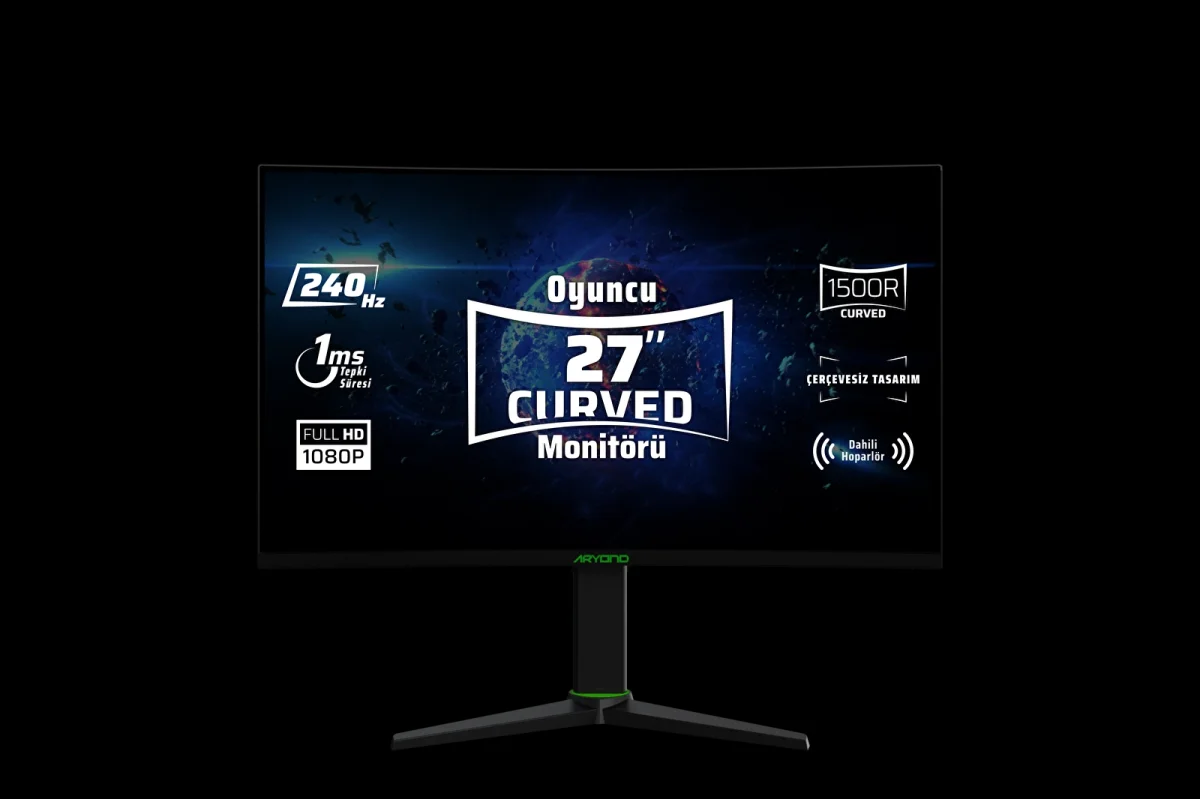 MONSTER ARYOND A27 V1.2 27" 240HZ 1MS FHD FREESYNC / G-SYNC KAVİSLİ (CURVED) VA GAMING MONİTÖR