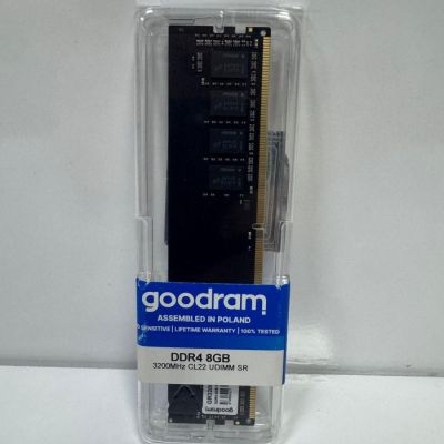 Goodram 8GB DDR4 3200MHz CL22 UDIMM Tekli Masaüstü Bilgisayar RAM (GR3200D464L22S/8G)