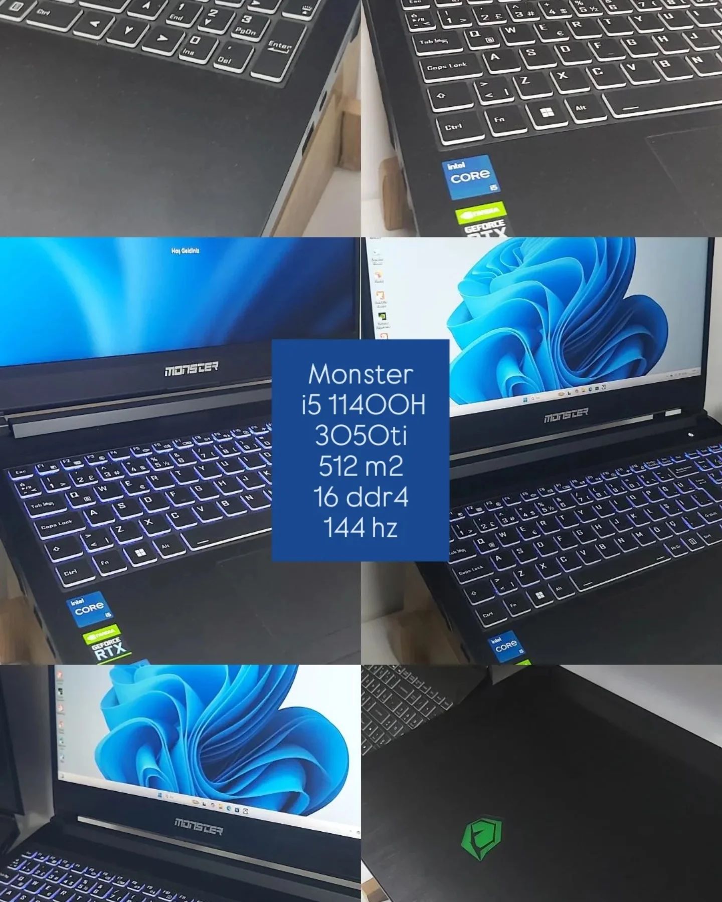 Monster Abra A5 V17.2 3050TI 144hz
Ürün kozmatik olarak 10/10 dur. Batarya sağlam bakımlı orjinal sarj aleti ve kutusu vardir.